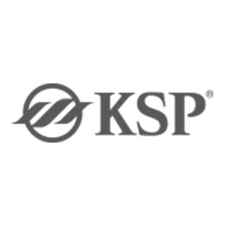 KSP, logo grigio su fondo bianco