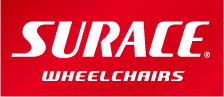 Surace, logo bianco su fondo rosso